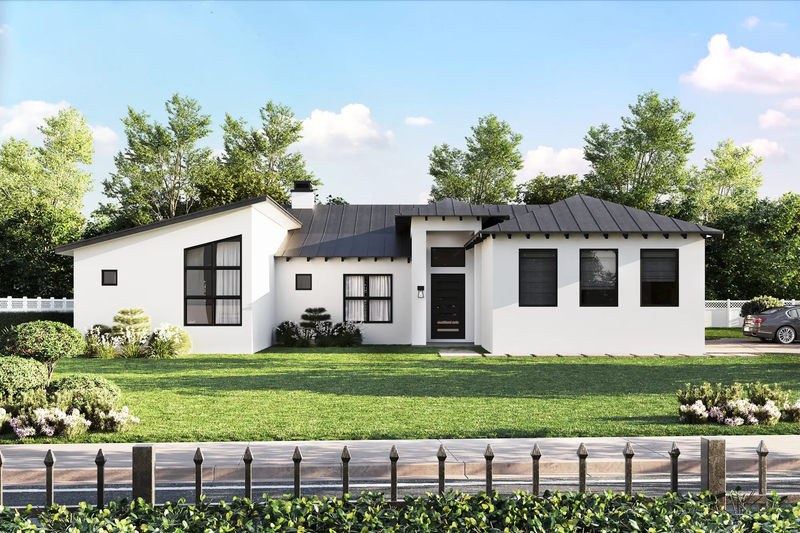 Modern Style House Plan - 4 Beds 3 Baths 2980 Sq/Ft Plan #1110-43 Exterior