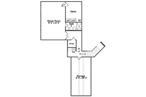 Floor Plan - Upper Floor for European House Plan #135-109 - 4 bed, 5 bath