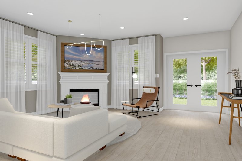 House Design - Interior - Family Room 1 for Ranch House Plan #1060-9 - 5 bed, 3 bath