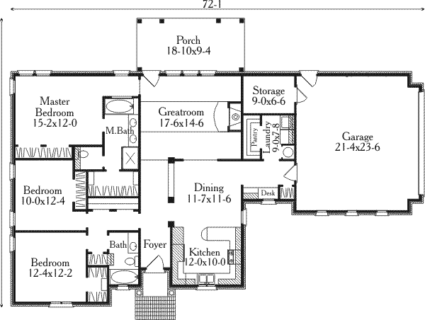 Dream House Plan - European Floor Plan - Main Floor Plan #406-294