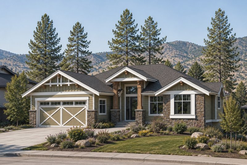 Dream House Plan - Exterior - Front Elevation 3 for Craftsman House Plan #1100-127 - 3 bed, 2 bath