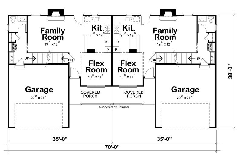 House Plan Design - Floor Plan - Main Floor for Farmhouse House Plan #20-2549 - 3 bed, 2.5 bath