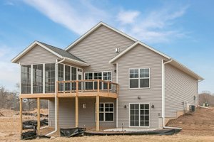 Exterior - Rear Elevation for Ranch House Plan #70-1482 - 2 bed, 2 bath