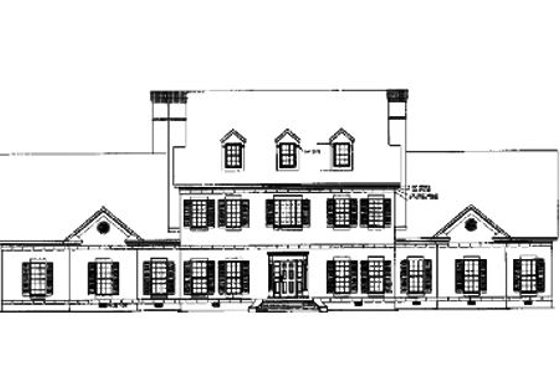 Exterior - Other Elevation for Colonial House Plan #17-2290 - 3 bed, 5.5 bath