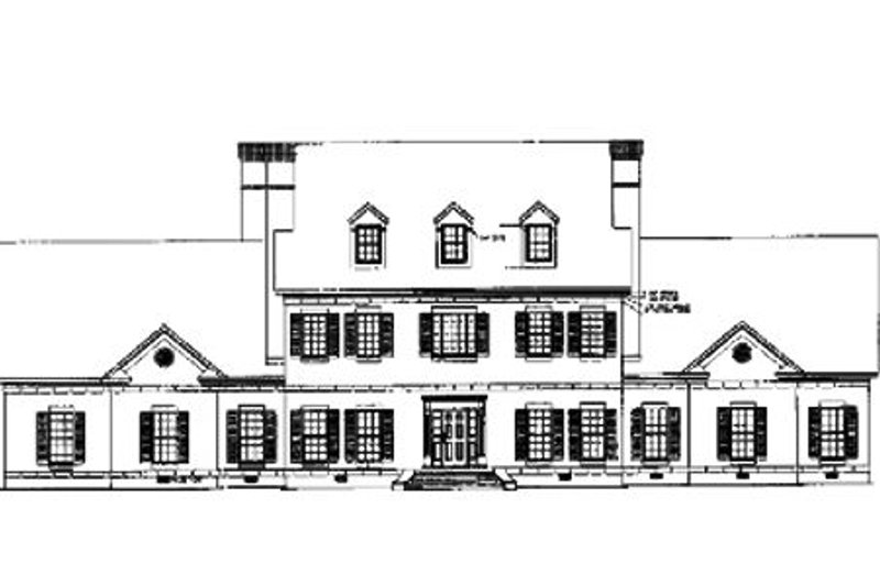 Dream House Plan - Exterior - Other Elevation for Colonial House Plan #17-2290 - 3 bed, 5.5 bath