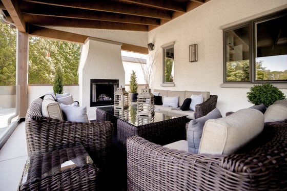 Exterior - Covered Porch for European House Plan #1114-19 - 6 bed, 4.5 bath