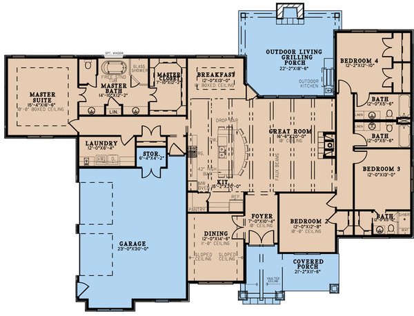 Home Plan - Craftsman Floor Plan - Main Floor Plan #923-232