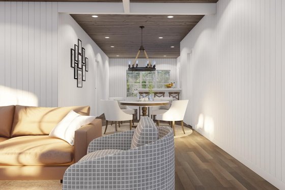 Interior - Family Room 1 for Traditional House Plan #923-351 - 1 bed, 1 bath