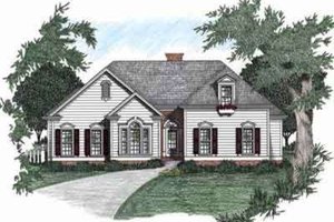 Home Plan - Traditional Exterior - Front Elevation Plan #129-105
