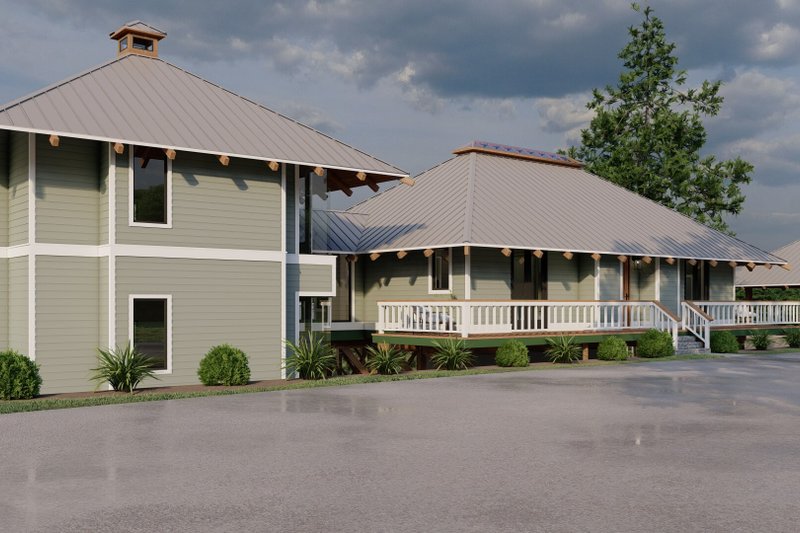 Dream House Plan - Exterior - Front Elevation 2 for Southern House Plan #17-559 - 2 bed, 2.5 bath