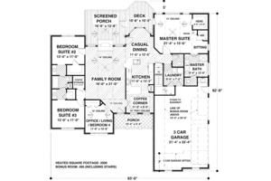 Floor Plan - Main Floor for Traditional House Plan #56-577 - 4 bed, 2.5 bath