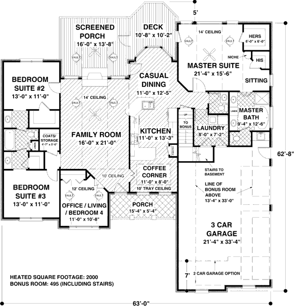 Architectural House Design - Traditional Floor Plan - Main Floor Plan #56-577