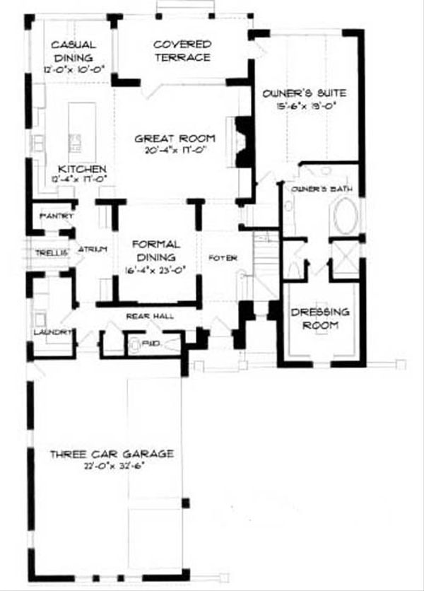 House Plan Design - Cottage Floor Plan - Main Floor Plan #413-113