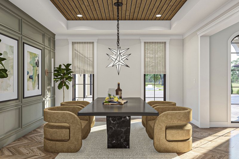 House Design - Interior - Dining Room 1 for Mediterranean House Plan #455-524 - 5 bed, 4.5 bath