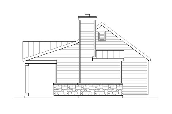 Exterior - Other Elevation for Cabin House Plan #22-617 - 1 bed, 1 bath