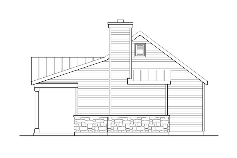 Dream House Plan - Exterior - Other Elevation for Cabin House Plan #22-617 - 1 bed, 1 bath