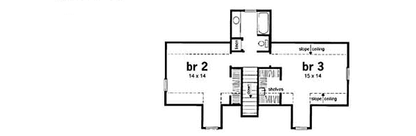 Dream House Plan - Country Floor Plan - Upper Floor Plan #36-149