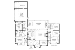 Floor Plan - Main Floor for Southern House Plan #1074-11 - 4 bed, 3 bath