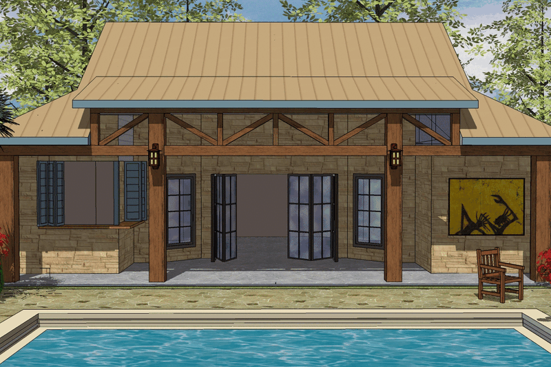 Home Plan - Southern Exterior - Other Elevation Plan #8-132