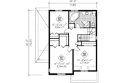 European Style House Plan - 3 Beds 1.5 Baths 1702 Sq/Ft Plan #25-4184 