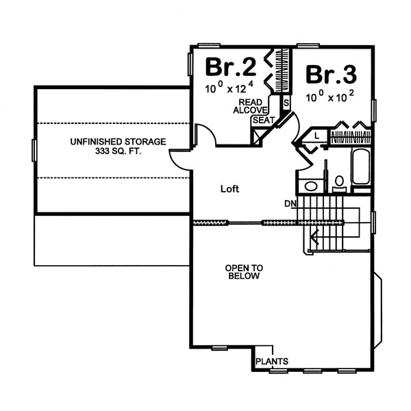 House Plan Design - Floor Plan - Upper Floor for Farmhouse House Plan #20-2633 - 3 bed, 2.5 bath