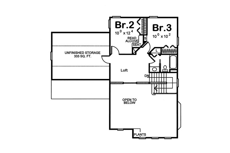 House Plan Design - Floor Plan - Upper Floor for Farmhouse House Plan #20-2633 - 3 bed, 2.5 bath