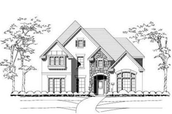 Exterior - Front Elevation 3 for Traditional House Plan #411-104 - 5 bed, 4 bath
