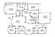 European Style House Plan - 4 Beds 3 Baths 3814 Sq/Ft Plan #411-546 