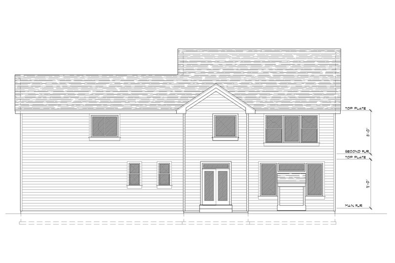 House Design - Exterior - Rear Elevation for Traditional House Plan #112-207 - 3 bed, 2.5 bath