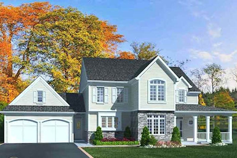 Architectural House Design - Traditional Exterior - Front Elevation Plan #46-491