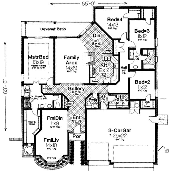 Traditional Floor Plan - Main Floor Plan #310-158