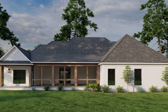 Craftsman Exterior - Rear Elevation Plan #923-65