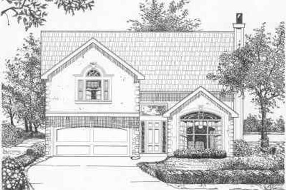 Exterior - Front Elevation for Traditional House Plan #6-178 - 4 bed, 2 bath