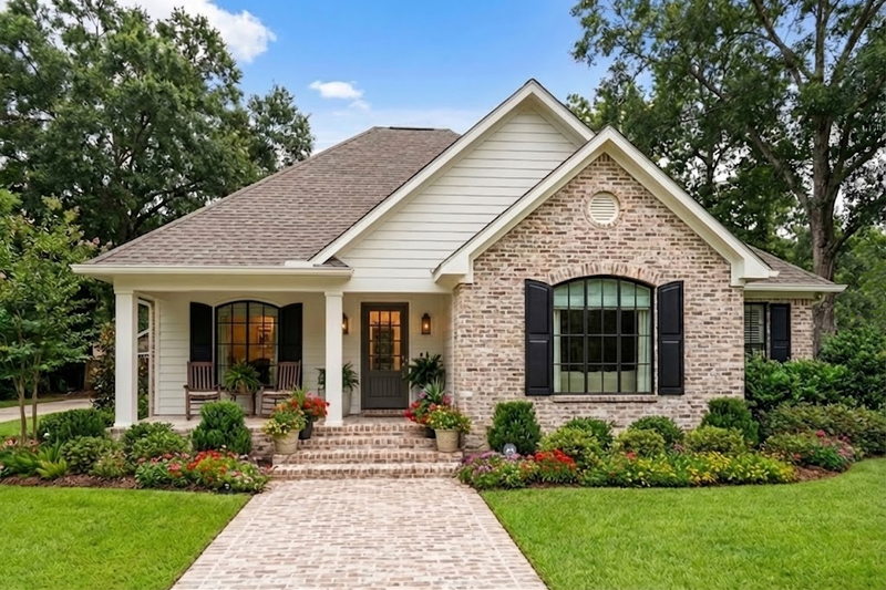 House Plan Design - Exterior - Front Elevation 2 for Traditional House Plan #406-142 - 3 bed, 2 bath