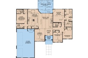 Floor Plan - Main Floor for Mediterranean House Plan #923-353 - 4 bed, 3 bath