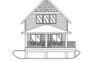 Exterior - Other Elevation for Bungalow House Plan #117-543 - 1 bed, 1 bath