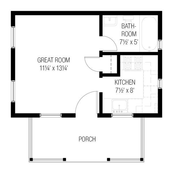 Cottage Floor Plan - Main Floor Plan #915-11