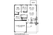 Ranch Style House Plan - 3 Beds 1 Baths 1170 Sq/Ft Plan #70-1258 
