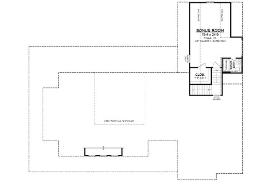 Floor Plan - Upper Floor for Farmhouse House Plan #430-223 - 3 bed, 2.5 bath