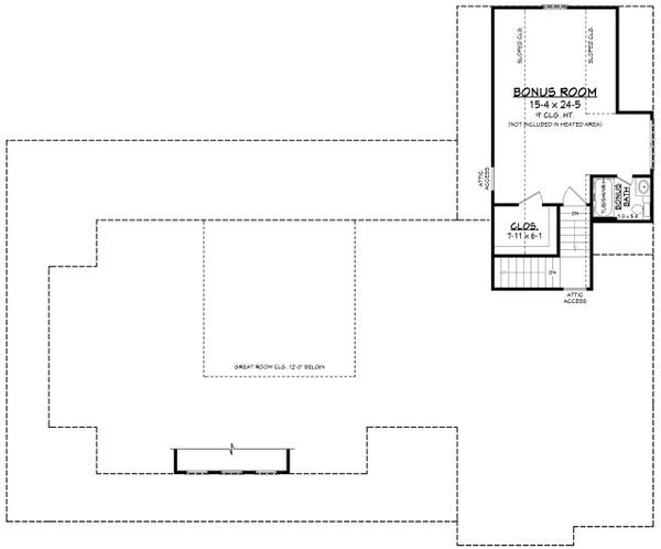 Architectural House Design - Farmhouse Floor Plan - Upper Floor Plan #430-223