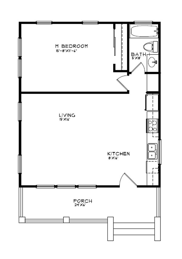 Cottage Floor Plan - Main Floor Plan #515-39