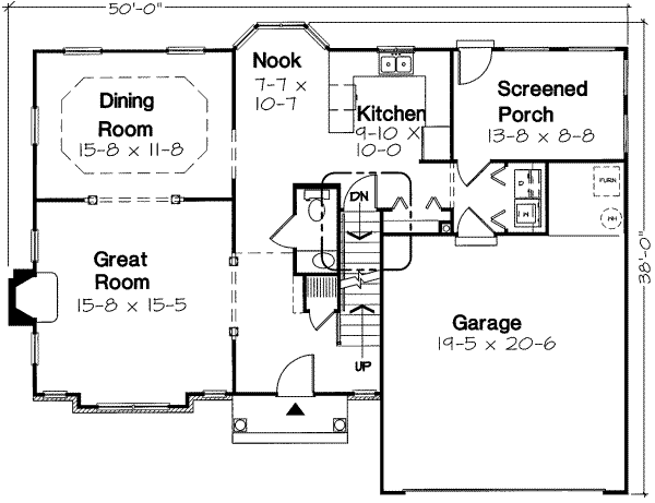 Traditional Floor Plan - Main Floor Plan #312-161