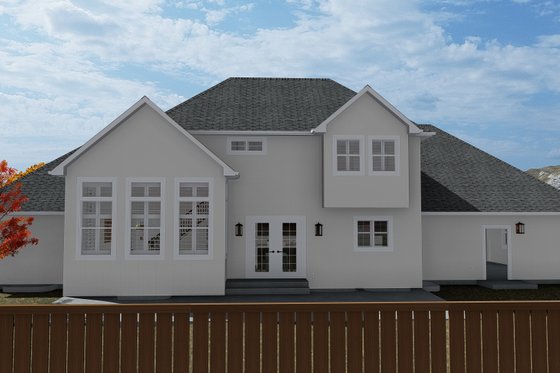 Exterior - Rear Elevation for Traditional House Plan #1060-62 - 3 bed, 2.5 bath