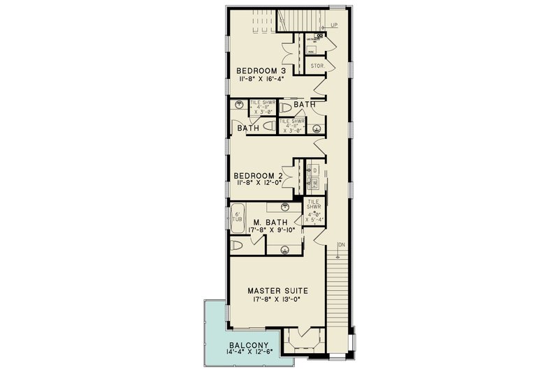 Home Plan - Floor Plan - Upper Floor for Modern House Plan #923-422 - 3 bed, 4 bath