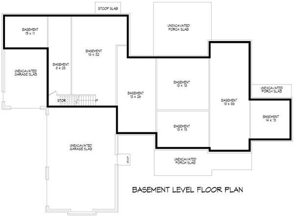House Plan Design - Traditional Floor Plan - Lower Floor Plan #932-1064