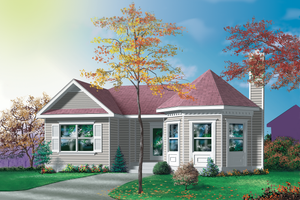Cottage Exterior - Front Elevation Plan #25-1028