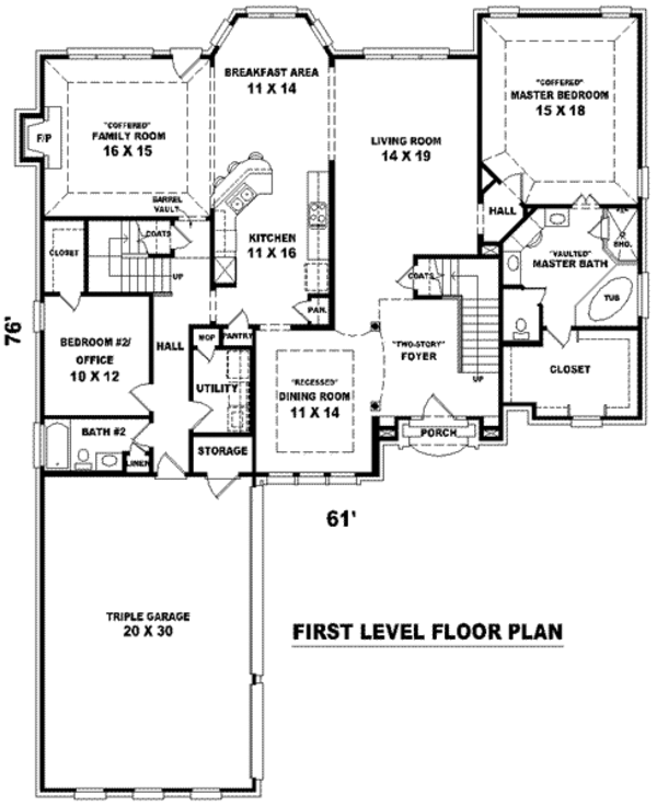 European Floor Plan - Main Floor Plan #81-1215