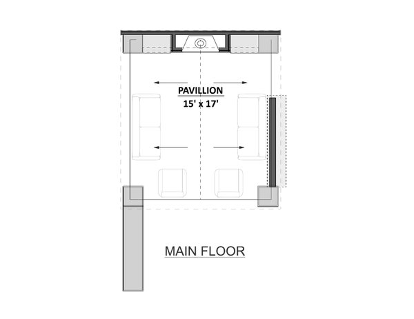 Dream House Plan - Floor Plan - Main Floor for Craftsman House Plan #1089-58, 0 bath
