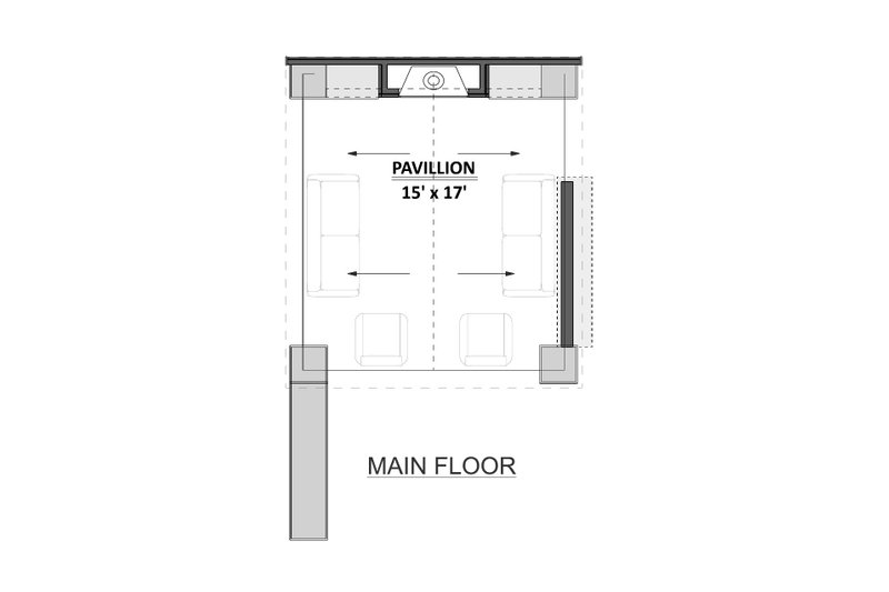 Dream House Plan - Floor Plan - Main Floor for Craftsman House Plan #1089-58, 0 bath