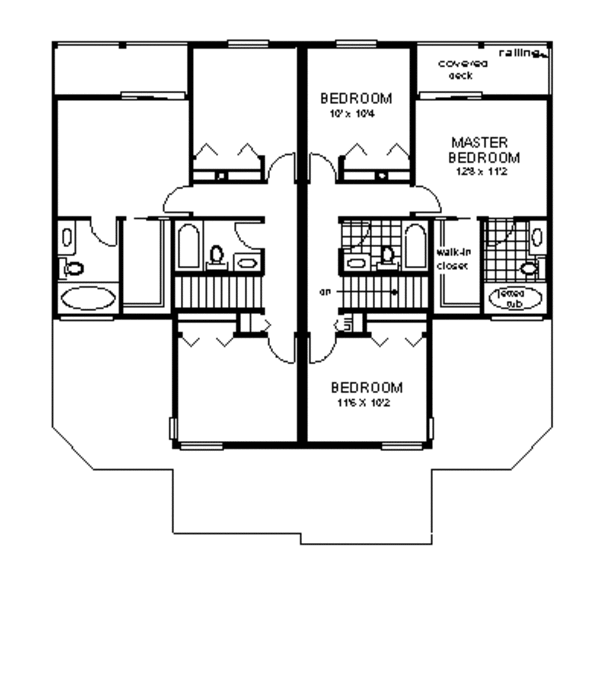 House Design - Traditional Floor Plan - Upper Floor Plan #18-239